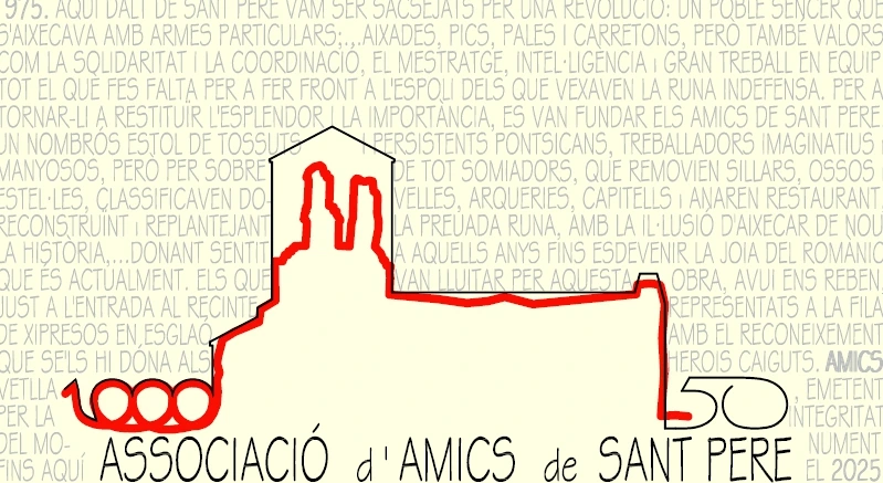 Logo del 50è aniversari dels Amics de Sant Pere Logo del 50è aniversari dels Amics de Sant Pere