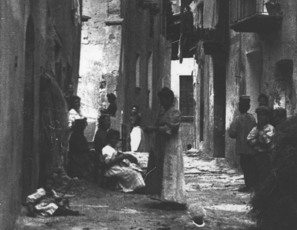 Filadores de cànem al carrer Santa Maria