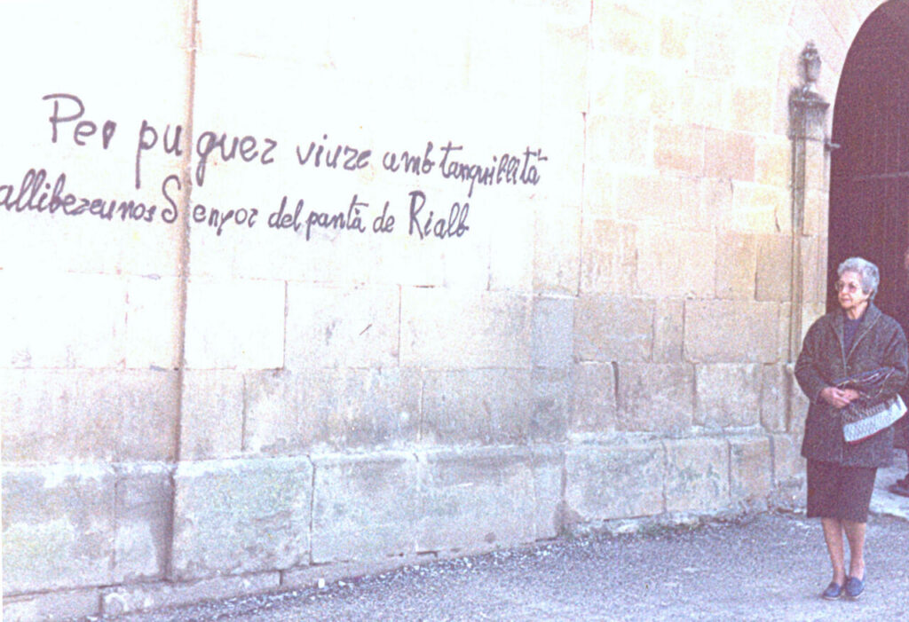 Grafit d'oposició al pantà de Rialb