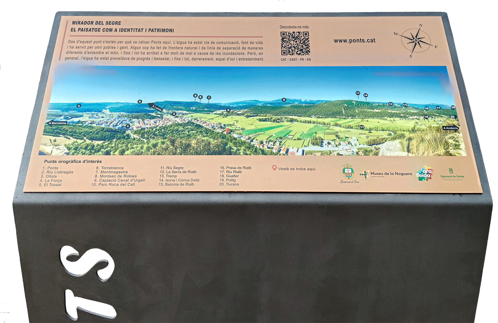 senyalització El mirador del Segre